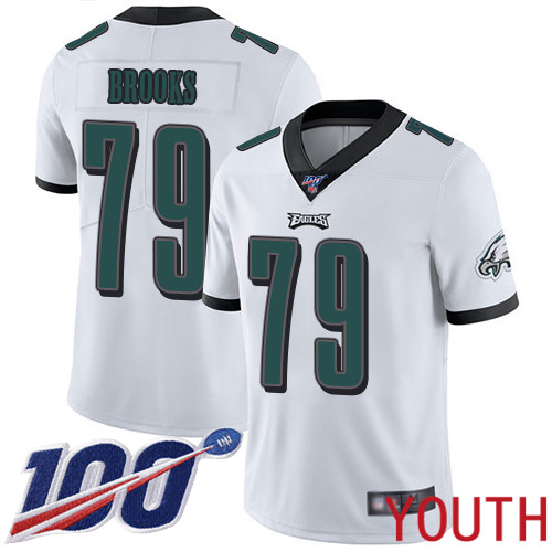 Youth Philadelphia Eagles #79 Brandon Brooks White Vapor Untouchable NFL Jersey Limited Player Season